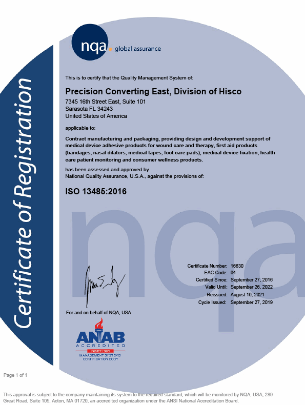 Image of ISO 13485 Certificate