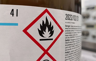 flammable pictogram label